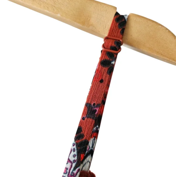 CC Orange Crochet Mandala Medallion Print Boho Festival Sleeveless Maxi Dress XL - Picture 6 of 10